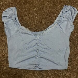 Pacsun Light Blue Crop Top